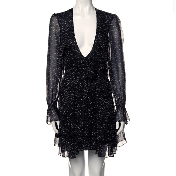 DVF Marianna Polka Dot Ruffle Dress - Picture 2 of 7